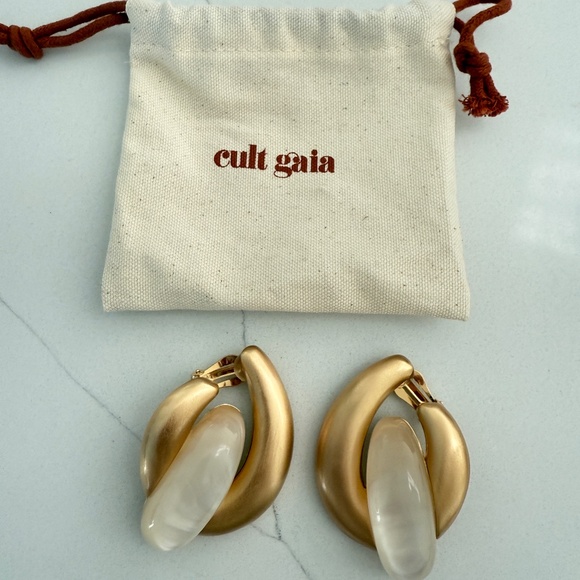 Cult Gia Audrina Earrings Clip On Evening Costume Jewelry Designer - Picture 1 of 8